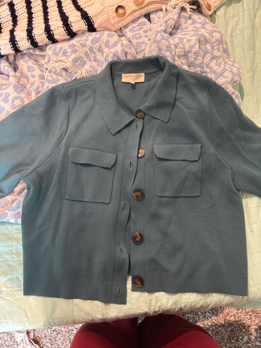 Lightly worn Sézane Betty - XL, Sage, Never Laundered - Picture 4 of 7